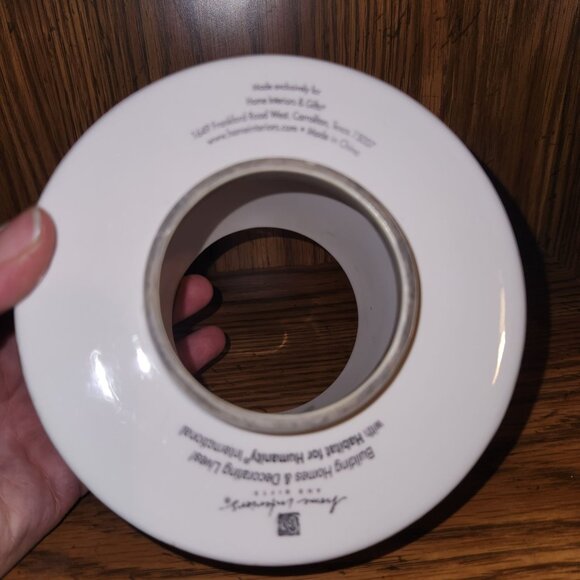 Home Interiors Candle Jar Topper Lampshade Flowers Butterfly Ceramic Spring - Picture 5 of 6